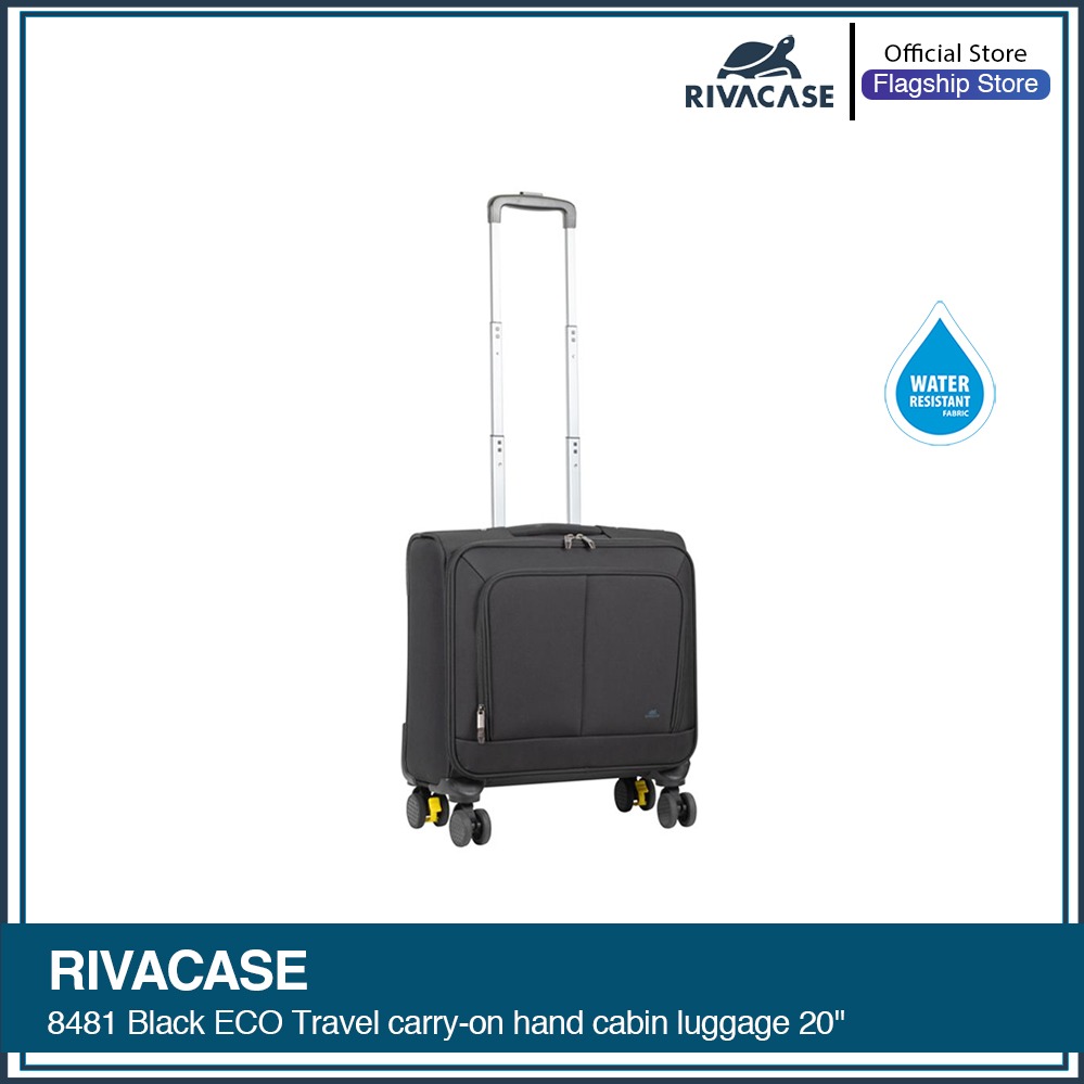 Rivacase 8481 black ECO Travel carry-on hand cabin luggage 20"