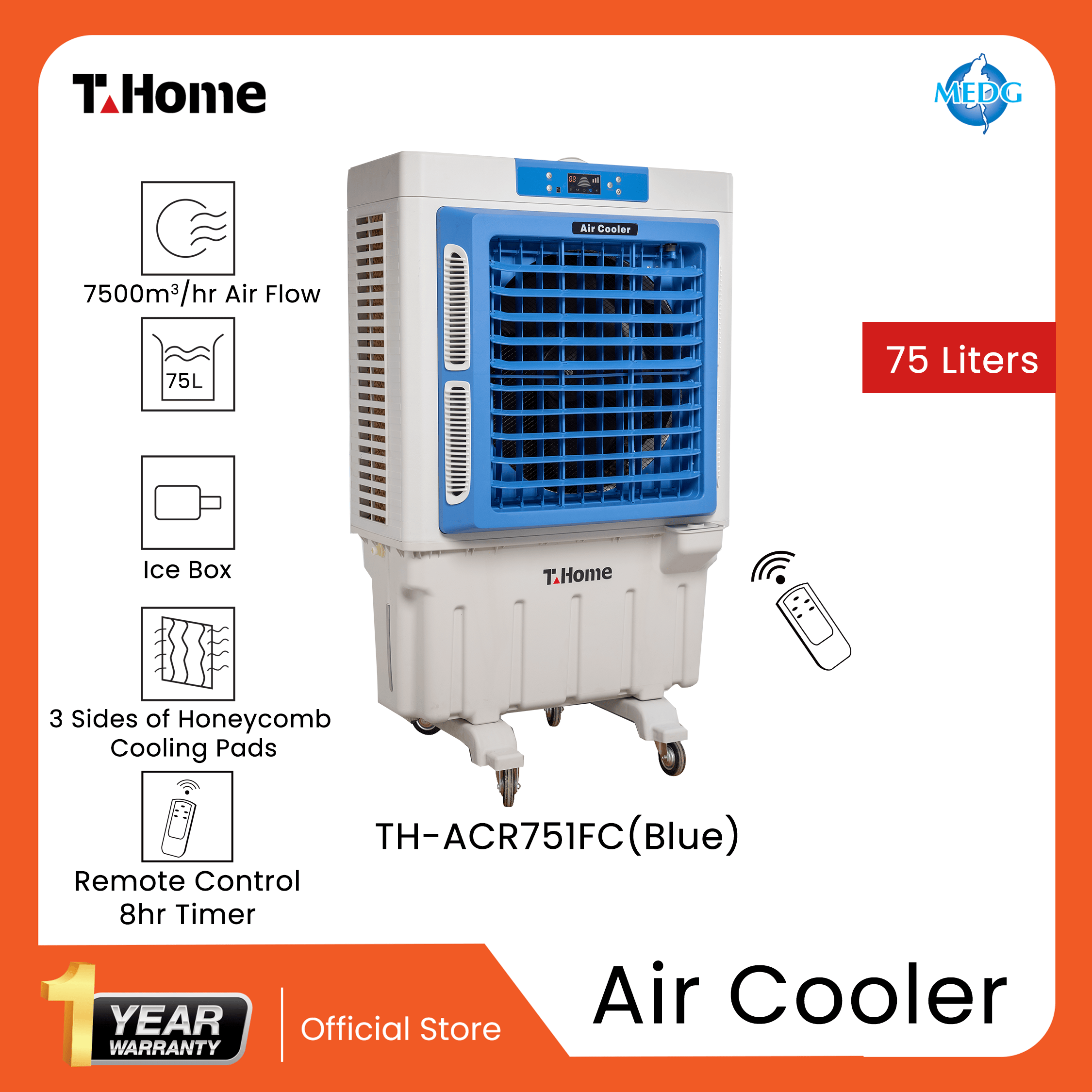 T-Home Air Cooler 75L (TH-ACR751FC)