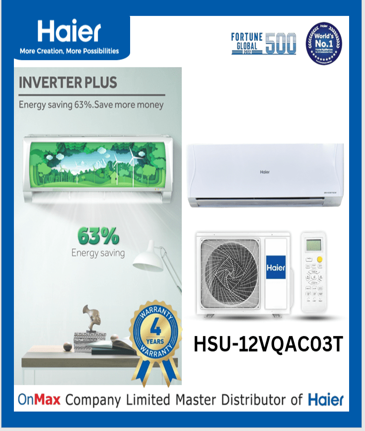 Haier Air-con Split type Inverter (1.5 hp) HSU-12VQAC03T